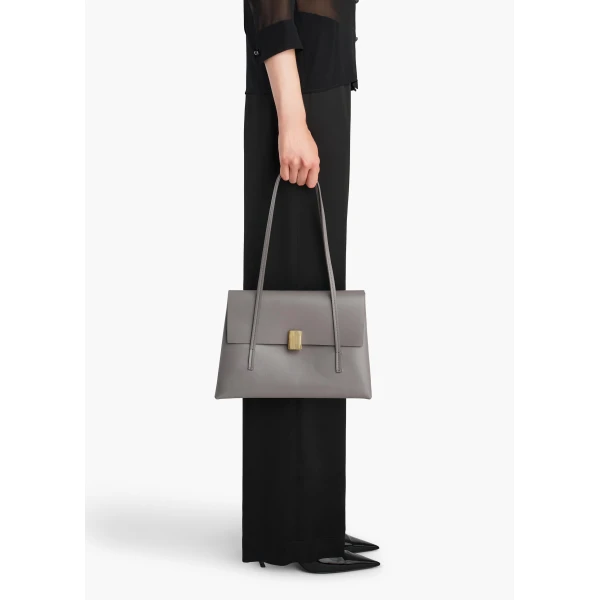 Khaite Soft Blake Shoulder Bag in Dark Haze | Shoulder & Crossbody Bags | Coveti