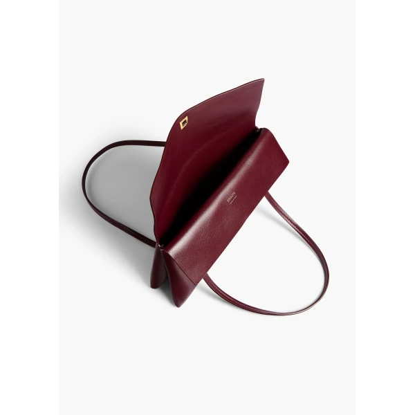 Khaite Soft Blake Small Shoulder Bag in Bordeaux | Shoulder & Crossbody Bags | Coveti