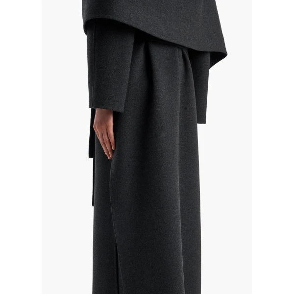 Khaite Sonti Coat in Charcoal | Coats | Coveti
