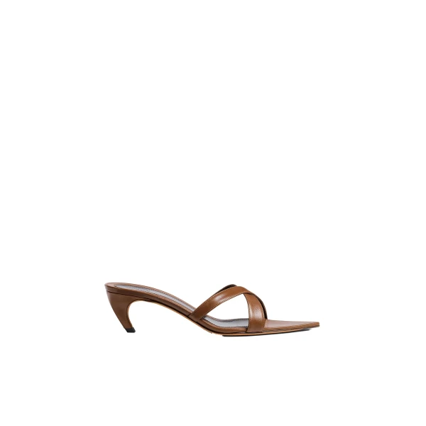 Sophie Kitten Heel Sandal in Cigar