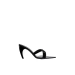 Khaite Sophie Sandal in Black Patent Leather | Sandals | Coveti