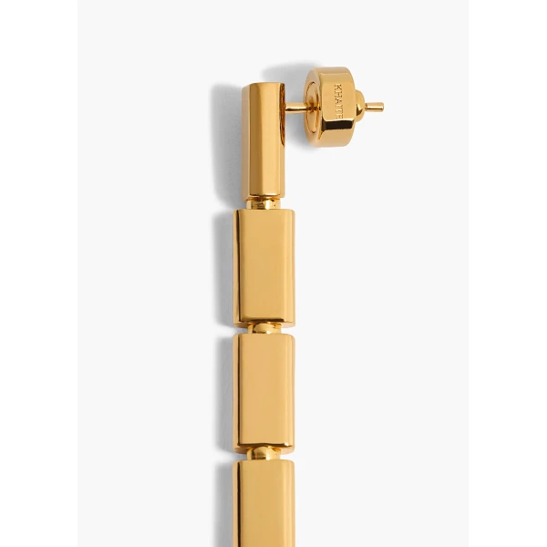 Khaite Staple Drop Earring in Gold | Earrings | Coveti