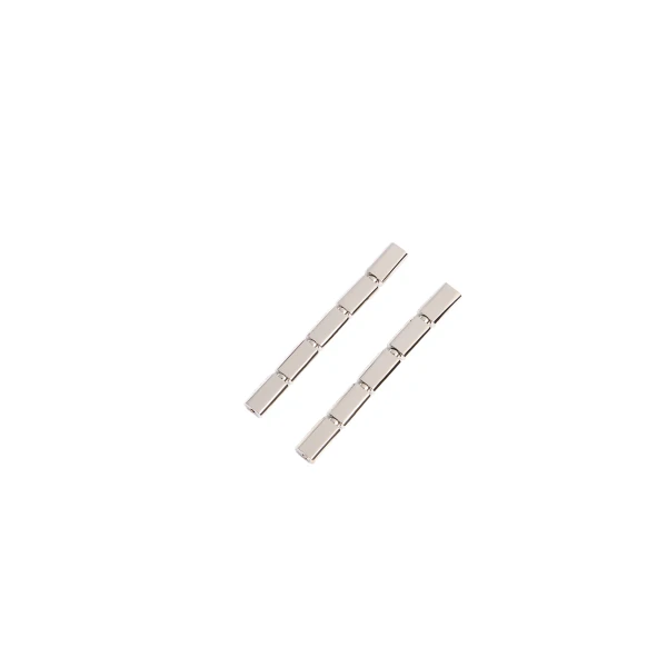 Staple Drop Earring in Silver