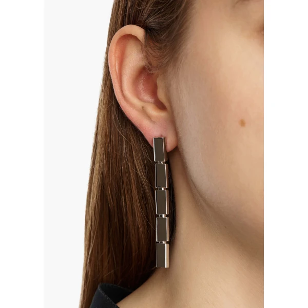 Khaite Staple Drop Earring in Silver | Earrings | Coveti