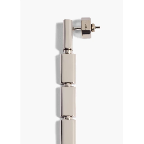 Khaite Staple Drop Earring in Silver | Earrings | Coveti
