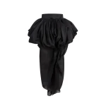 Khaite Tessa Skirt in Black Silk | Skirts | Coveti