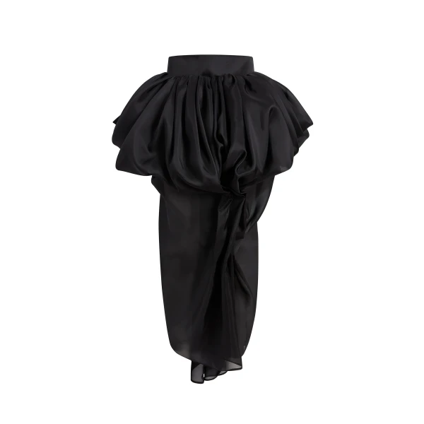 Tessa Skirt in Black Silk