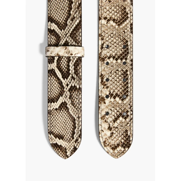 Theo Waist Belt in Natural Python - Image 2