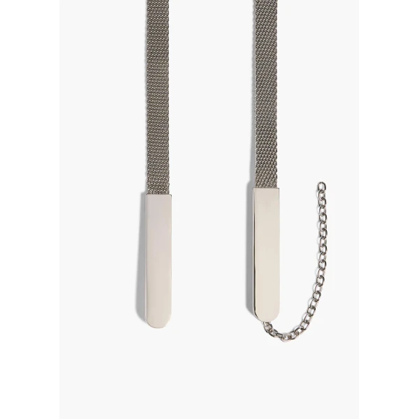 Khaite Tino Snake Chain Belt in Silver | Belts | Coveti
