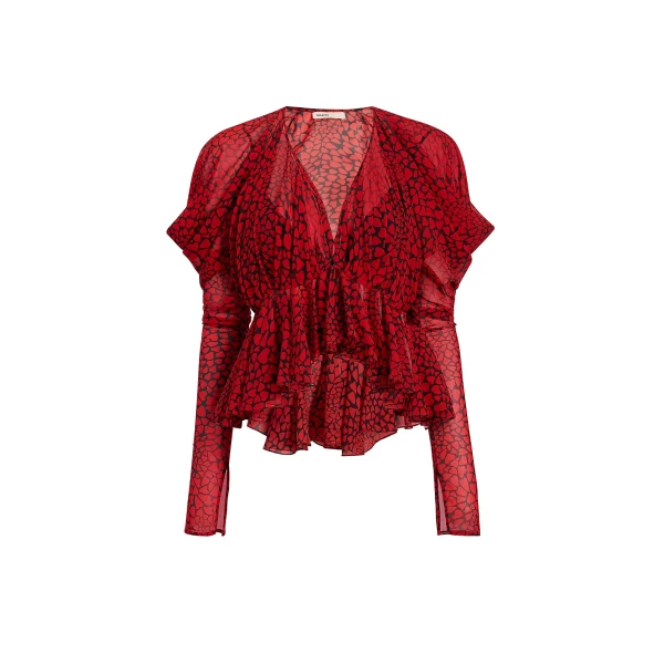 Tylar Top in Black and Red