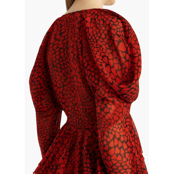 Khaite Tylar Top in Black and Red | Tops | Coveti