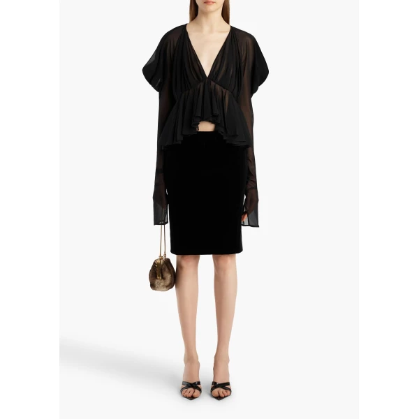 Khaite Tylar Top in Black | Tops | Coveti