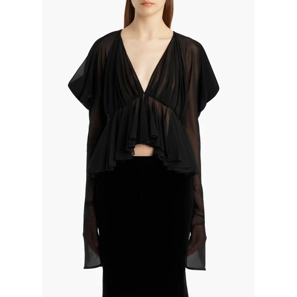 Khaite Tylar Top in Black | Tops | Coveti