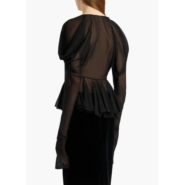Khaite Tylar Top in Black | Tops | Coveti