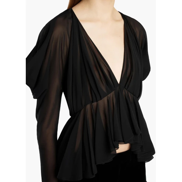 Khaite Tylar Top in Black | Tops | Coveti