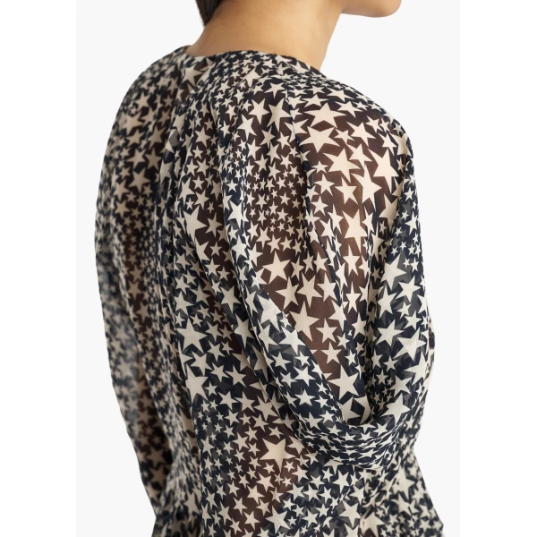 Khaite Tylar Top in Dark Navy and Cream | Tops | Coveti