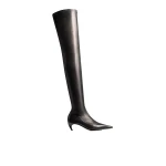 Khaite Valerie Over-the-Knee Boot in Black | Boots | Coveti