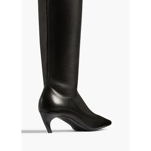 Khaite Valerie Over-the-Knee Boot in Black | Boots | Coveti