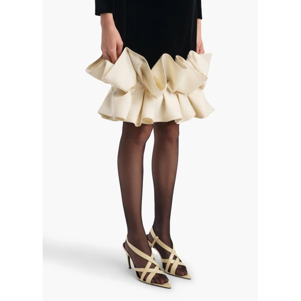 Khaite Valetta Dress in Black Velvet | Dresses | Coveti
