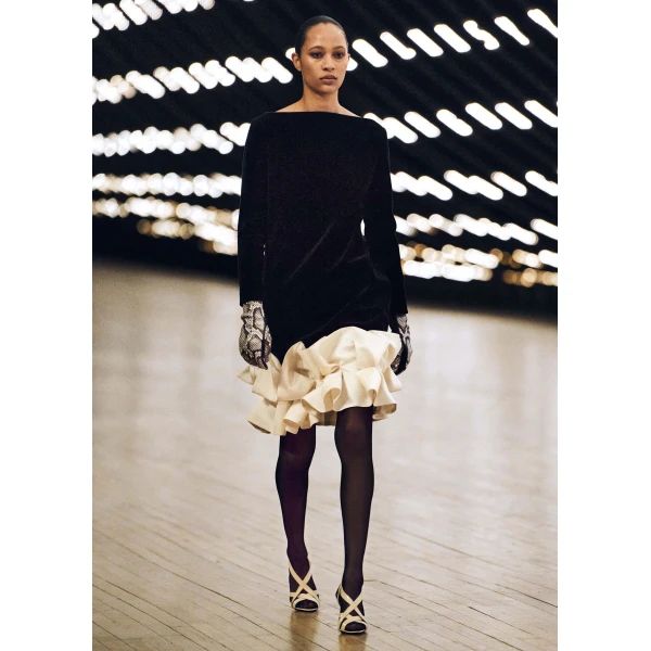 Khaite Valetta Dress in Black Velvet | Dresses | Coveti