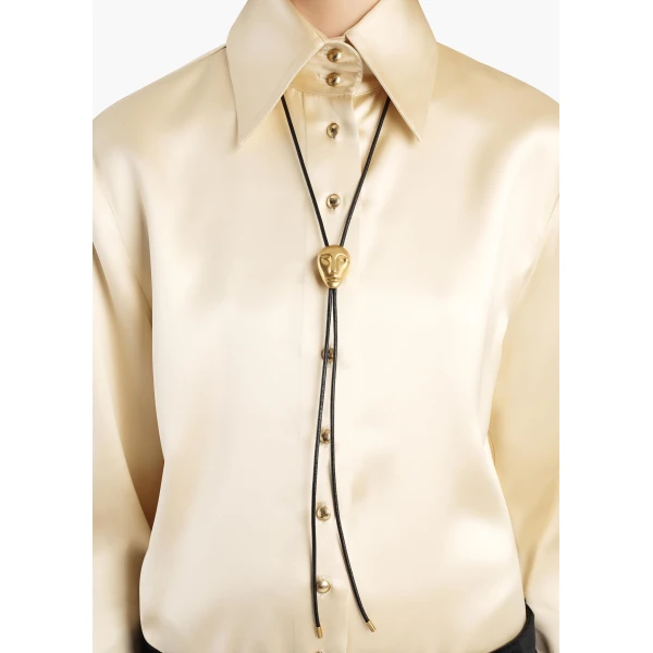 Visage Bolo Tie in Antique Gold - Image 2