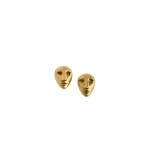 Khaite Visage Earrings in Antique Gold