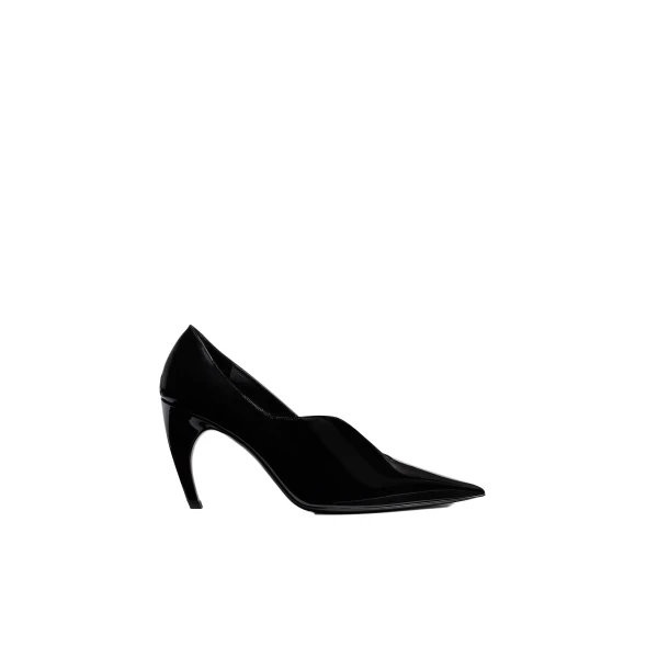 Khaite Vivien Pump in Black Patent Leather | Heels | Coveti