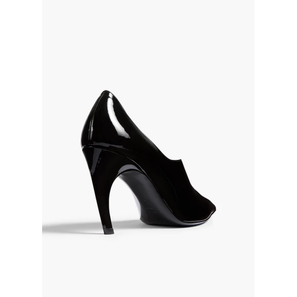 Khaite Vivien Pump in Black Patent Leather | Heels | Coveti
