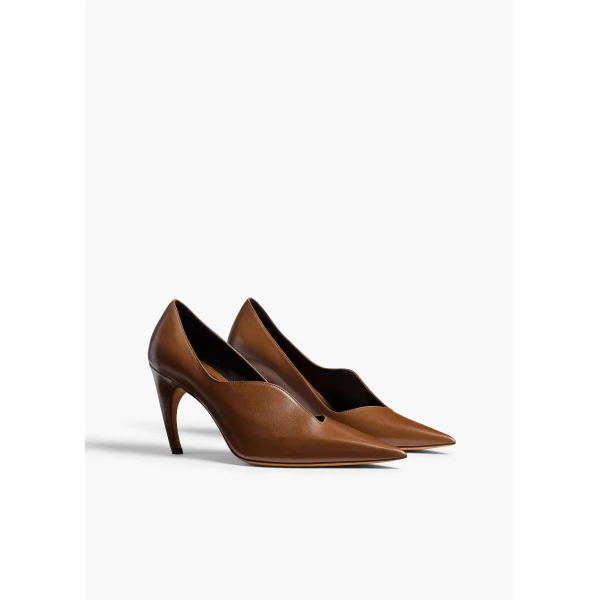 Khaite Vivien Pump in Cigar | Heels | Coveti