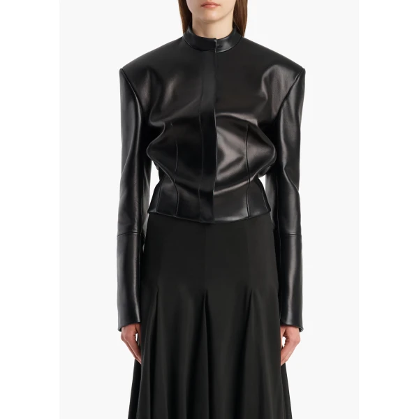 Yoko Jacket in Black Leather - Image 3