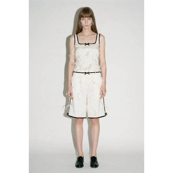 LOULOU Applique Bermuda Shorts | Shorts | Coveti
