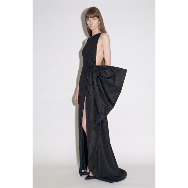 LOULOU Asymmetrical Embellished Gown | Evening Gowns | Coveti