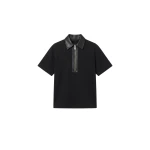 LOULOU Beaded Skeleton Polo Top | Short Sleeved | Coveti