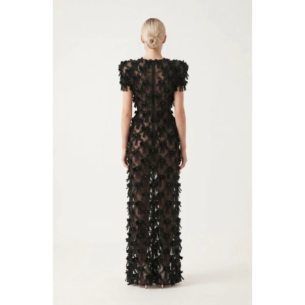 LOULOU Black Bow Maxi Dress | Maxi Dresses | Coveti