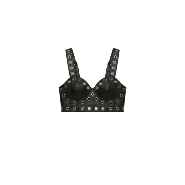LOULOU Black Leather Top | Tops | Coveti