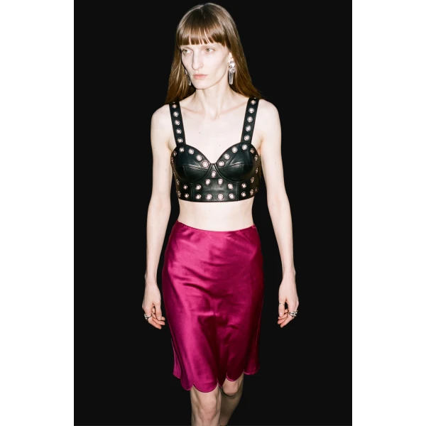 LOULOU Black Leather Top | Tops | Coveti
