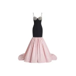 LOULOU Contrast Mermaid Gown | Evening Gowns | Coveti