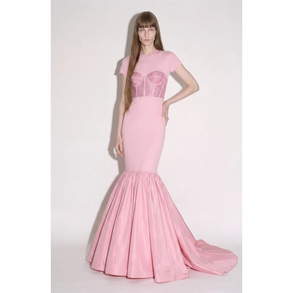 LOULOU Corset Mermaid Gown | Evening Gowns | Coveti