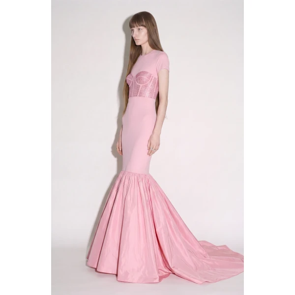 LOULOU Corset Mermaid Gown | Evening Gowns | Coveti