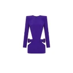 LOULOU Crystal Buckle Cutout Mini Dress | Coveti