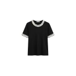 LOULOU Crystal-Collar T-Shirt | T-shirts | Coveti