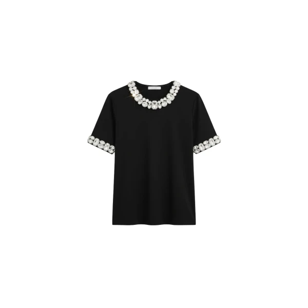 Crystal-Collar T-Shirt