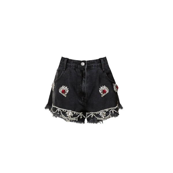 Crystal Denim Shorts