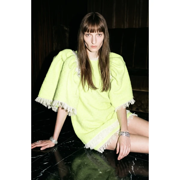 LOULOU Crystal Detailed Mini Dress | Mini Dresses | Coveti