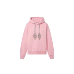 LOULOU Crystal Drawstring Hoodie in Pink | Hoodies | Coveti