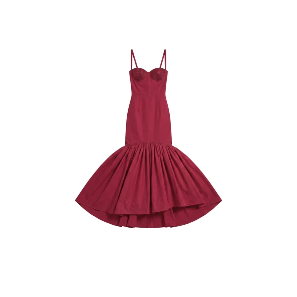 Crystal-Embellished Bustier Gown