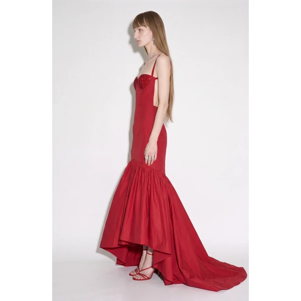 LOULOU Crystal-Embellished Bustier Gown | Evening Gowns | Coveti