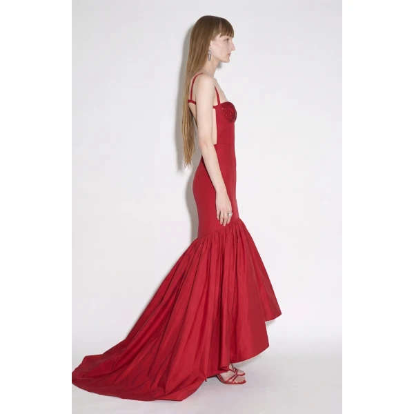 LOULOU Crystal-Embellished Bustier Gown | Evening Gowns | Coveti