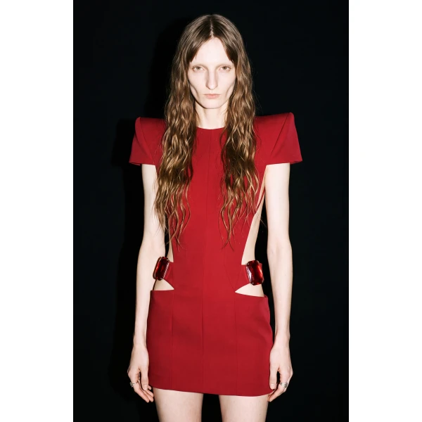 LOULOU Crystal-Embellished Cutout Mini Dress | Mini Dresses | Coveti