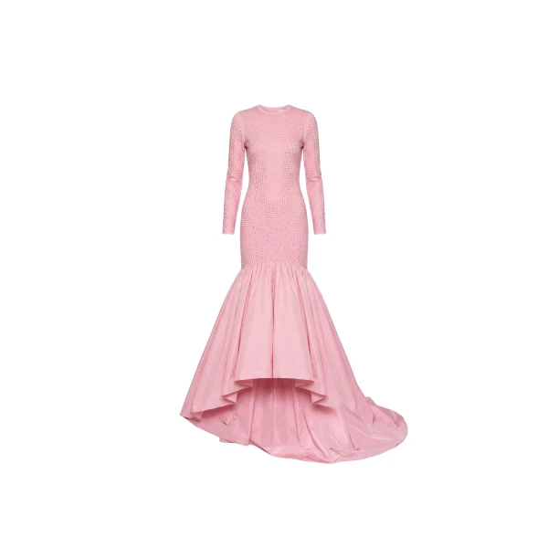Crystal Embellished High-Low Gown